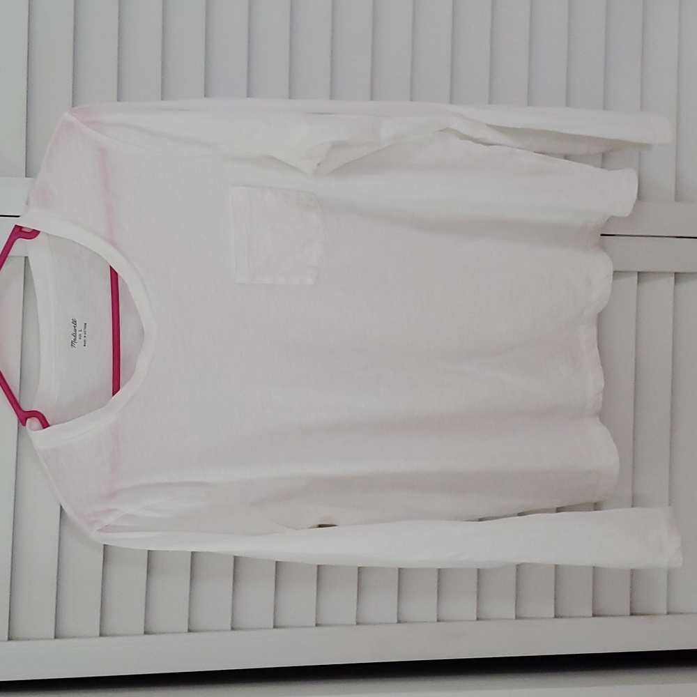 MADEWELL LONG SLEEVE WHITE TEE SHIRT